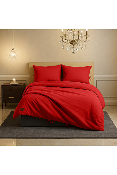 Sabia 100% Cotton 62 Thread Count 180X200 cm Double Size Duvet Cover Set with Elastic Sheet Suitable for Height +37 cm