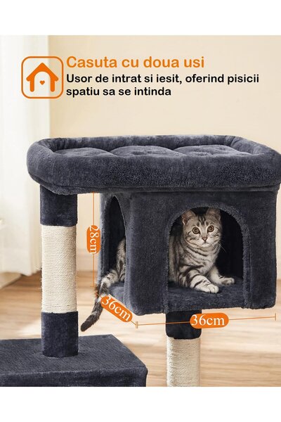 Smart Vibe BigSize KATO 01L Plush Comfort+ Cat Set, Spacious House, Panoramic XL Bed, Dark