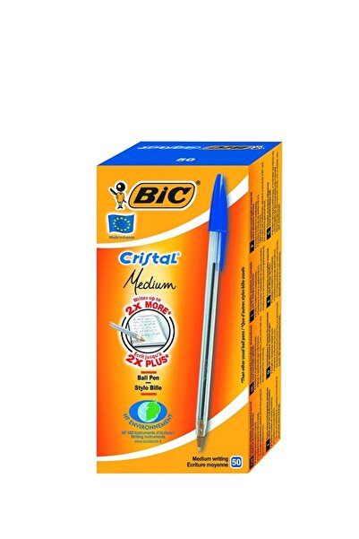 Bic Pix Cristal Medium albastru, 50 buc/cutie