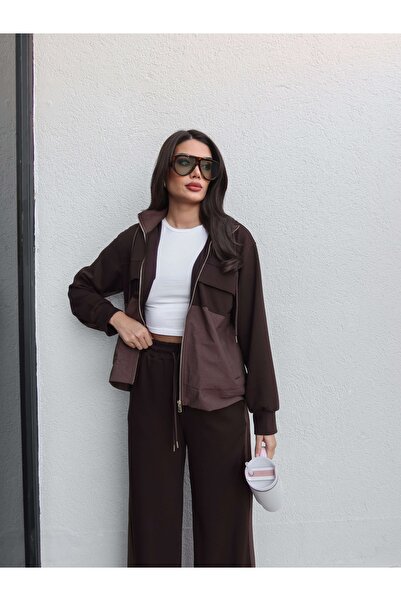 ESRAHELVACI συνδυασμός υφασμάτων Σετ αθλητικής φόρμας Modal