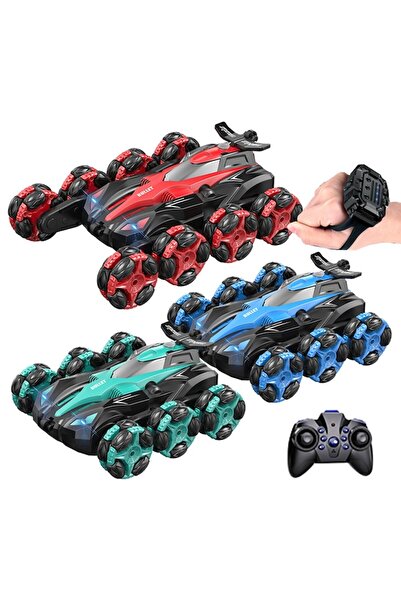 zyteq ZYTEQ electric toy car, 8 wheels, 4WD, 2.4G remote control, drift, 360° stunts, blue