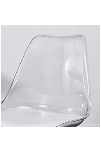 NKX Computer Chair Upgraded with Footrest Versatile Transparent Backrest + White Cushion