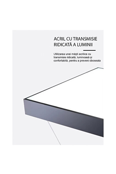 LEDIGANT LED Ceiling Light 48W, Full Square, 60cm, 6500k, Black