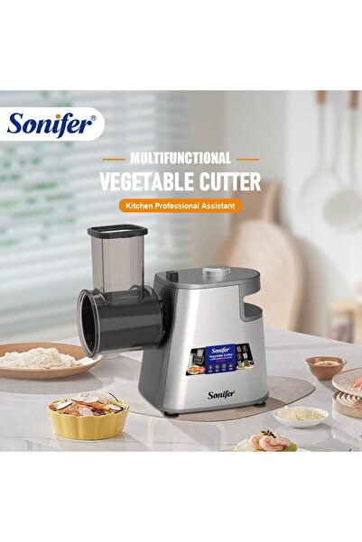 Sonifer Multifunctional 6-in-1 Electric Vegetable Cutter – 500W Food Slicer, Grater & Shredder