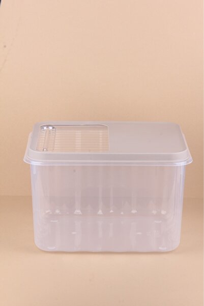 Poomy 2'li Set 16 Lt Büyük Boy Sürgülü Kapaklı Erzak ve Bakliyat Saklama Kabı Un Deterjan Kutusu