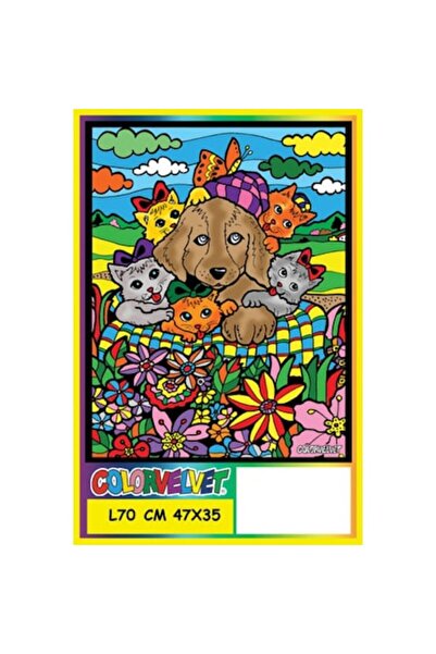 Colorvelvet Plansa de colorat catifea Color Velvet Pirat, 47 x 35 cm, 4 ani +
