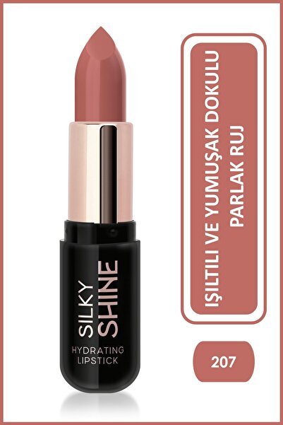Golden Rose Silky Shine Hydrating Lipstick No:207 - Seramid ve Jojoba Yağlı N...