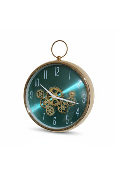 PELLE DESİGN Çarklı Duvar Saati Akar Saniye