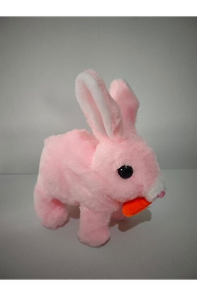 peluş TİNYJOY Zıplayan Kulakları Işıklı Sesli Tavşan, Pilli Hediyelik Oyuncak