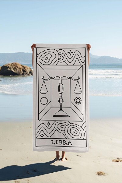 Dolce Mariee Digital Printing Beach Sea Towel Libra Zodiac Sign Patterned Pes...