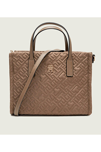 Tommy Hilfiger Women Patterned Embossed Logo Short Handle Square Size Zipper ...