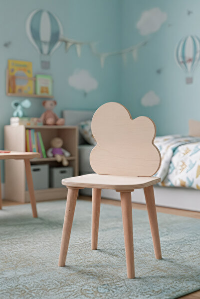 ROZİTOYS Montessori Çocuk Ahşap Oyun Etkinlik Çalışma Masası Sandalyesi