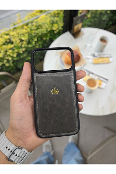 Visso leather İphone 17 PRO Model Tam Uyumlu Hakiki Deri Kişiye Özel İsimli T...