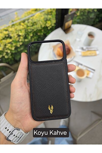 Visso leather İphone 17 PRO Model Tam Uyumlu Hakiki Deri Kişiye Özel İsimli T...
