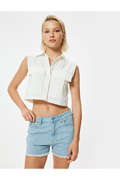 Koton Ριγέ μίνι τζιν σορτς