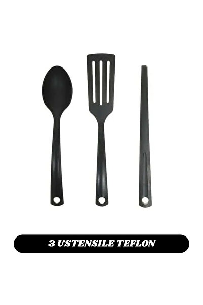 wei Set of 3 Teflon utensils – spoon, spatula and tongs