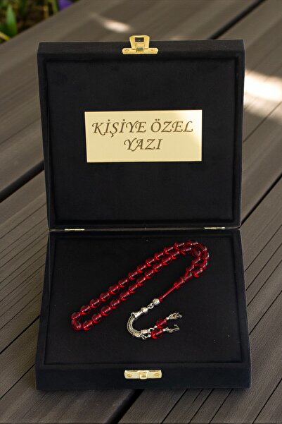 Tesbih Otağı Kişiye Özel Harfli Ateş Kehribar Tesbih – Premium Kutulu Hediye ...