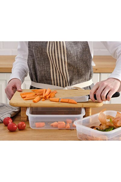 TEZPAZAR لوح تقطيع من الخيزران مقاس 35×22×8 سم، لوح تقطيع للطعام I.k.e.a