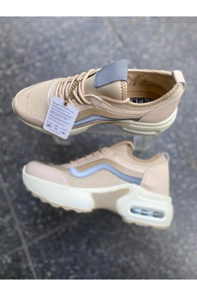 Metin Ayakkabı Skin-Colored Thick Sole Siliphon Orthopedic and Anti-Slip Sole Women's Sports Shoes