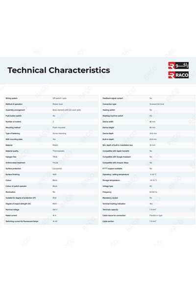 Legrand RACO Mallia Senses Switch Matt Black Screw Terminals 16A 250V Pack of 5 (3-Gang 2-Way)