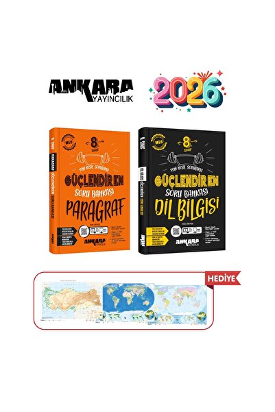 Ankara Yayıncılık 8.SINIF GÜÇLENDİREN PARAGRAF - DİL BİLGİSİ SORU BANKASI SETİ