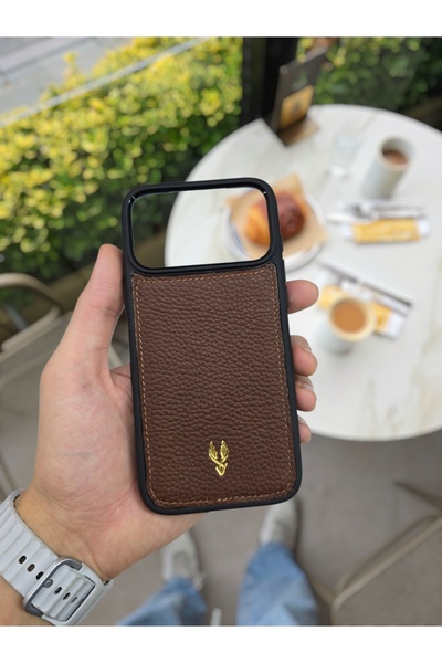 Visso leather İphone 17 PRO Model Tam Uyumlu Hakiki Deri Kişiye Özel İsimli T...