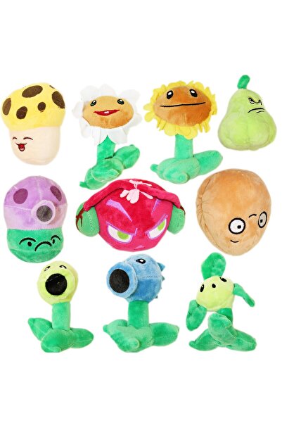 Recostore Set of 10 plush toys, Plants Vs Zombies, 10x5 cm