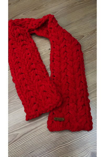 ipeklife Red Plush Scarf New Year's Gift & Valentine's Day