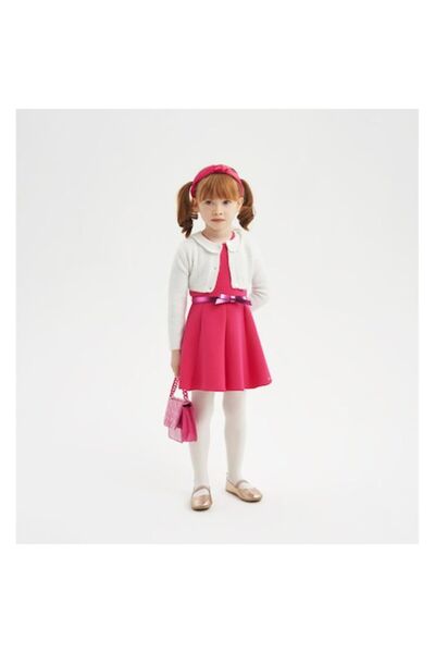 Sarabanda - Neoprene dress for girls, Fuchsia, 92-98 cm