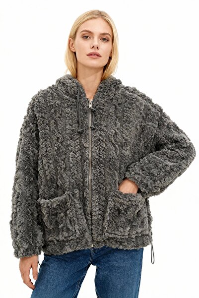 Rays 5061 Zippered Pocket Cardigan Anthracite