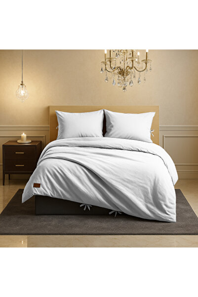 Sabia 100% Cotton 62 Thread Count 180X200 cm King Size Duvet Cover Set with Elastic Sheet Suitable for Height +37 cm