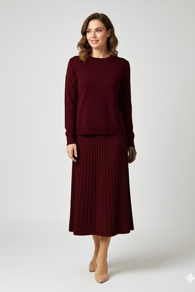 Sea Style طقم تريكو نسائي بقصة مريحة