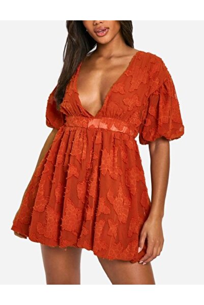 BOOHOO Short dress, Brick