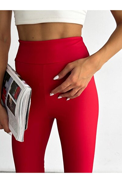 TLG GİYİM Thermal Fleece-Lined Leather Skinny Leggings