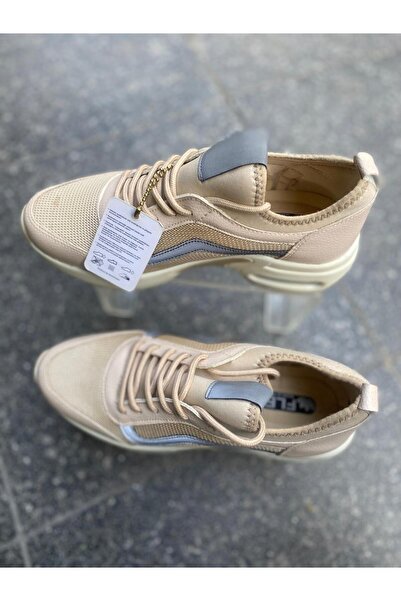 Metin Ayakkabı Skin-Colored Thick Sole Siliphon Orthopedic and Anti-Slip Sole Women's Sports Shoes