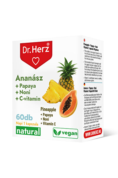 Dr Herz Digestion capsules with pineapple, papaya, noni and vitamin C 60 pcs