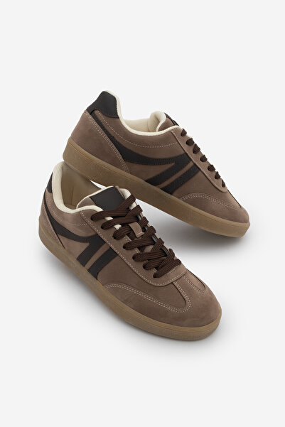 Marjin Women's Sneaker Lace-Up Flat Sole Sports Shoes Tiyone Mink