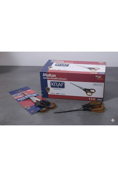 KRAF MAKAS - (14 cm / 5,5 ) - Akrilik saplı makas