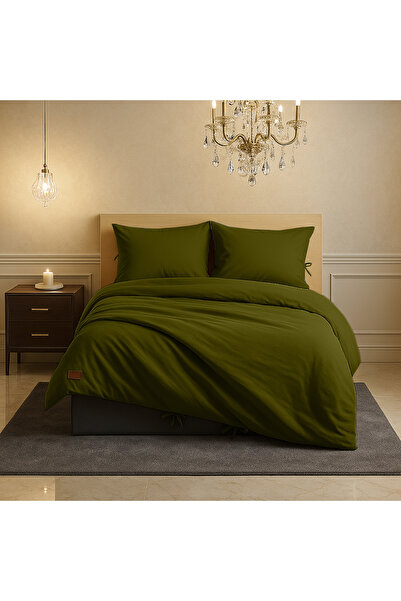 Sabia 100% Cotton 62 Thread Count 200X200 cm +37 cm Height Suitable Elastic Fitted Sheet King Size Duvet Cover Set