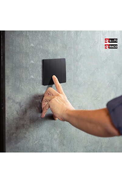 Legrand RACO Mallia Senses Switch Matt Black Screw Type Terminals 16A 250V Pack of 5 (4 Gang 2 Way)