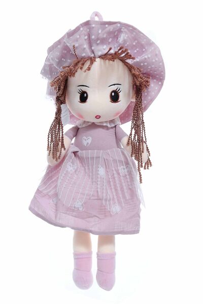 Recostore Papusa de plus cu rugaciune, roz pudrat, 45 cm, REC2333