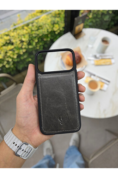 Visso leather İphone 17 PRO Model Tam Uyumlu Hakiki Deri Kişiye Özel İsimli T...