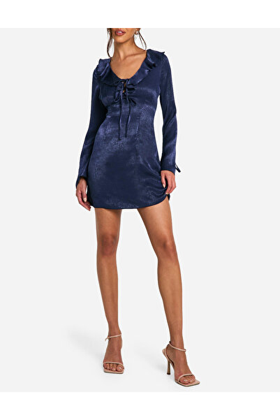 BOOHOO Rochie scurta, Bleumarin