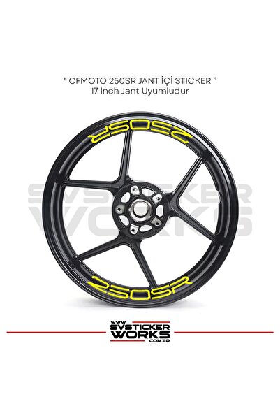 ARONA Cfmoto 250Sr Sticker Wheel Inner Lettering 8-Piece Sticker Set