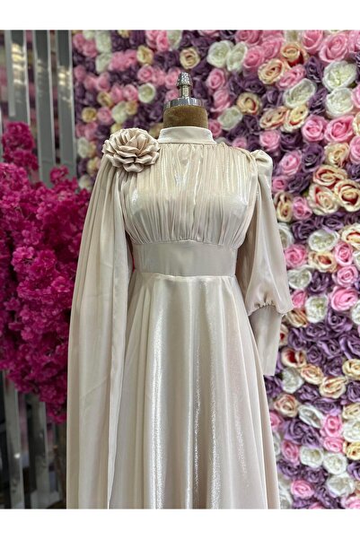 YuSeM Zarif Tasarım Abiye Bej