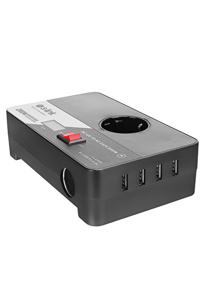 S-LINK SL-200W-V 200W DC 12V - AC 230V Çakmaktan Power Inverter
