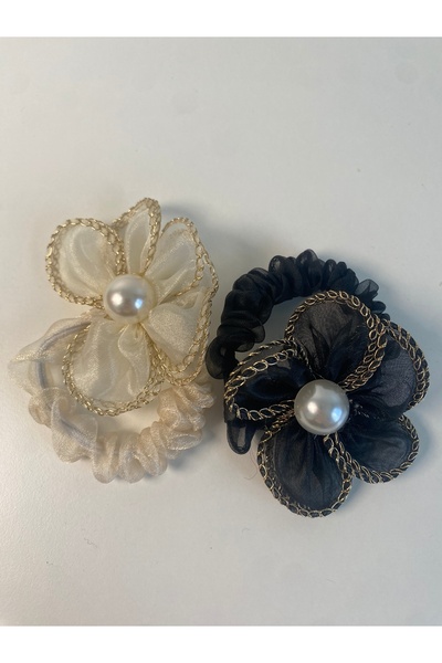 İnci Çiçek Bağlama Şık Toka 2li