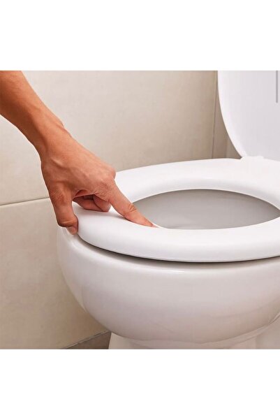 OEM Toilet seat V-shaped, soft padding, white, 36.8x42.6 cm
