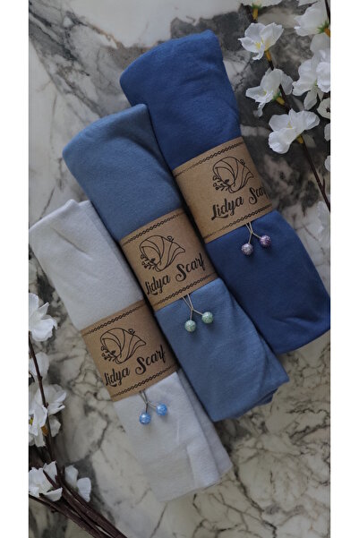 Lidya Şal Yumuşak Dokulu Jersey Penye Şal Seti Şal Klipsi Hediyeli (GÜMÜŞ GRİ...