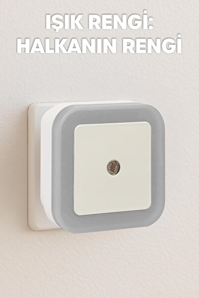 Venenon Kare Otomatik Gece Lambası Işığa Duyarlı Karanlık LDR Sensörlü Korido...